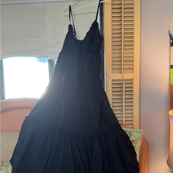 Lucky Brand Lined Black Maxi Dress - Picture 1 of 14